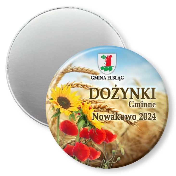 przypinka magnes Dożynki Gminne Nowakowo 2024