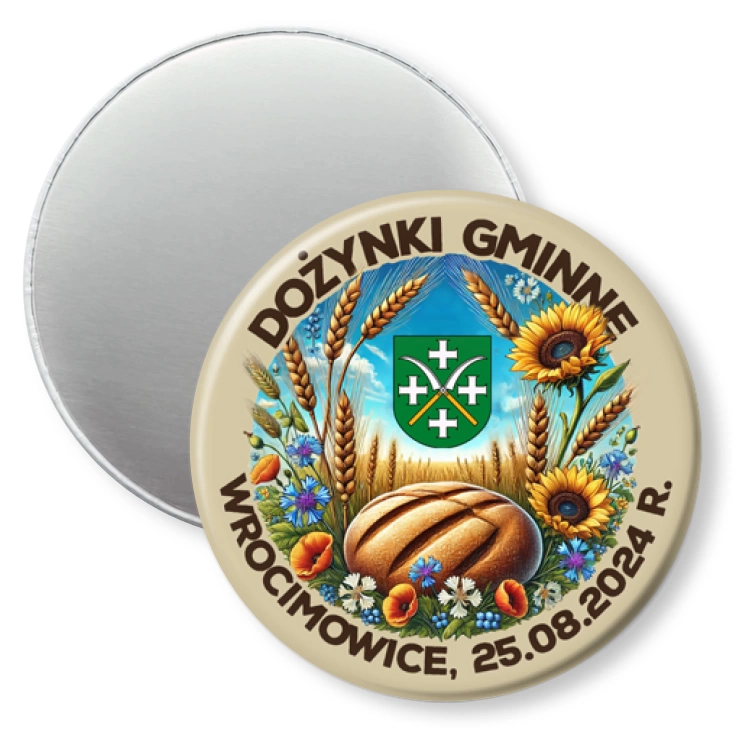 przypinka magnes Dożynki Gminne Wrocimowice 2024