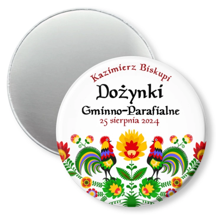 przypinka magnes Dożynki Gminno-Parafialne Kazimierz Biskupi 2024