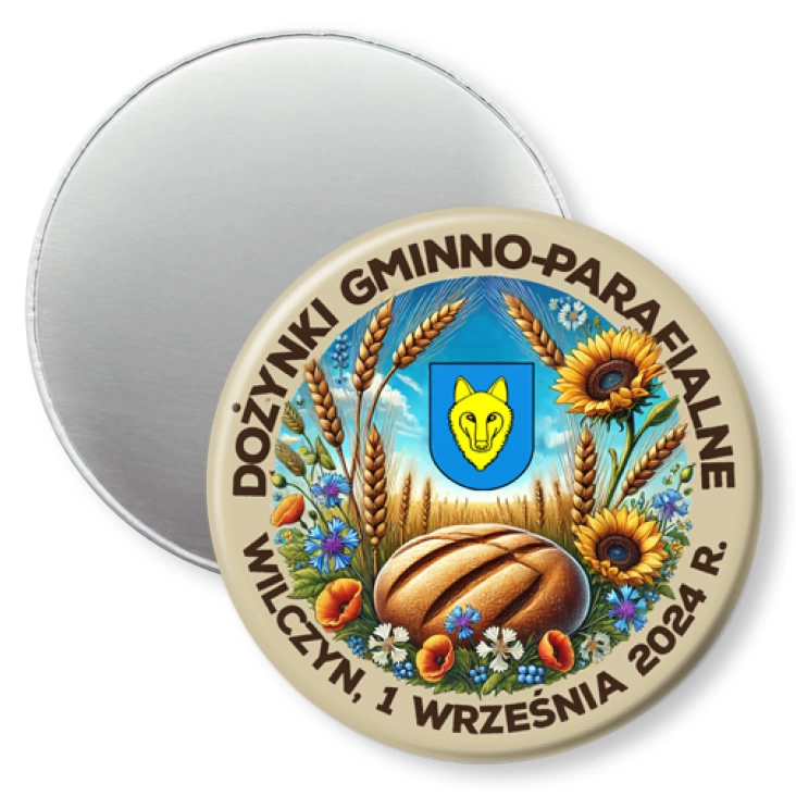 przypinka magnes Dożynki Gminno-Parafialne Wilczyn 2024