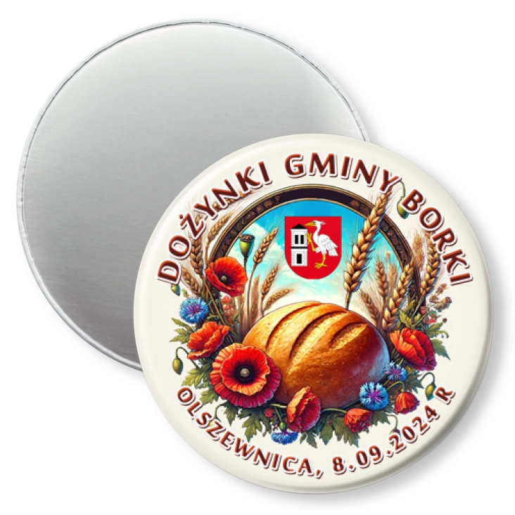 przypinka magnes Dożynki Gminy Borki 2024