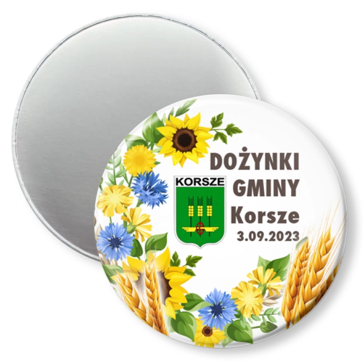 przypinka magnes Dożynki Gminy Korsze 2023