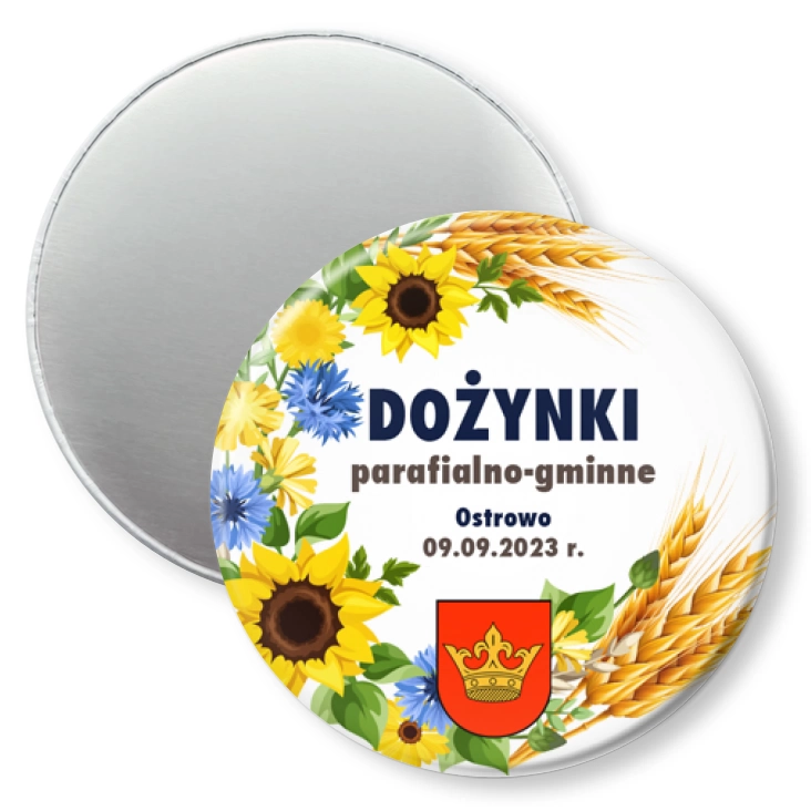przypinka magnes Dożynki parafialno-gminne Ostrowo 2023