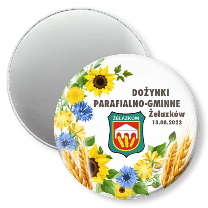 przypinka magnes Dożynki parafialno-gminne Żelazków 2023