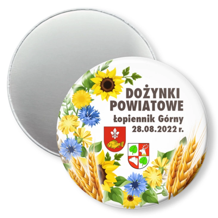 przypinka magnes Dożynki Powiatowe Łopiennik Górny 2022
