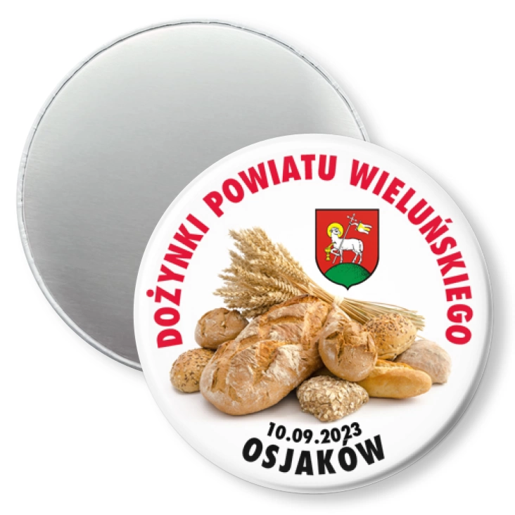 przypinka magnes Dożynki Powiatowe Osjaków 2023
