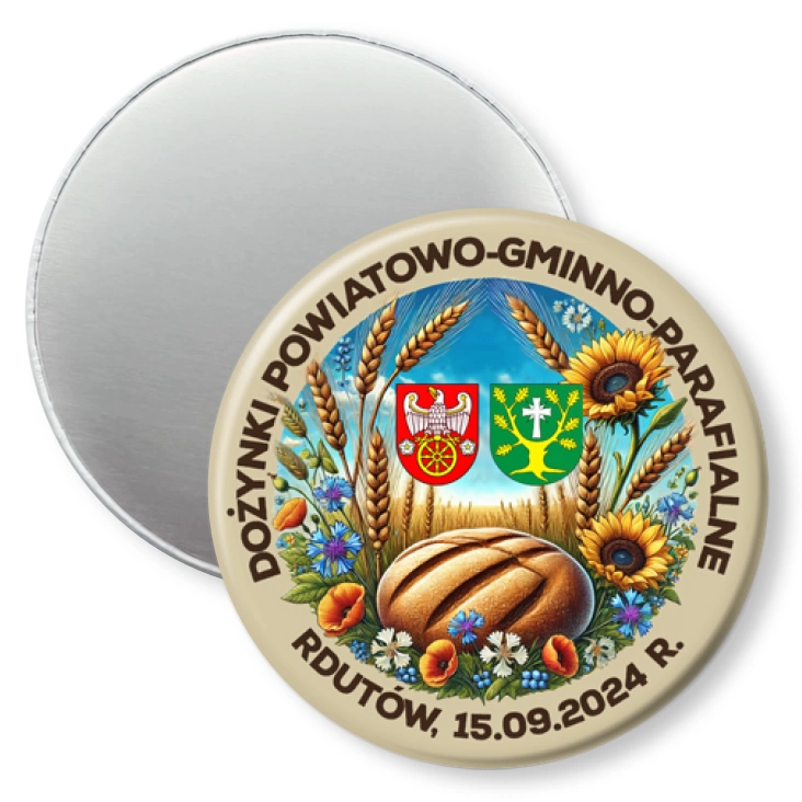 przypinka magnes Dożynki powiatowo-gminno-parafialne Rdutów 2024