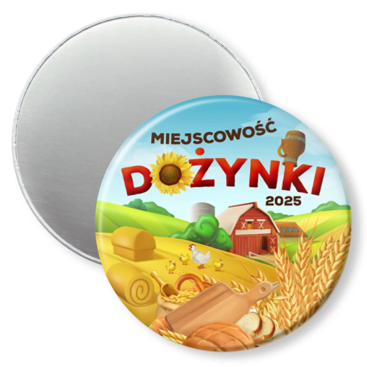 przypinka magnes Dożynki wiejski pejzaż