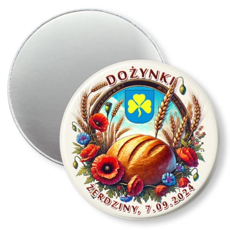 przypinka magnes Dożynki Żerdziny 2024