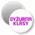 Przypinka magnes Dyżurna klasy różowy napis