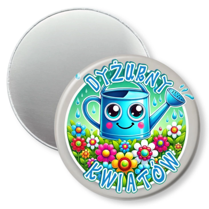 przypinka magnes Dyżurny kwiatów z konewką