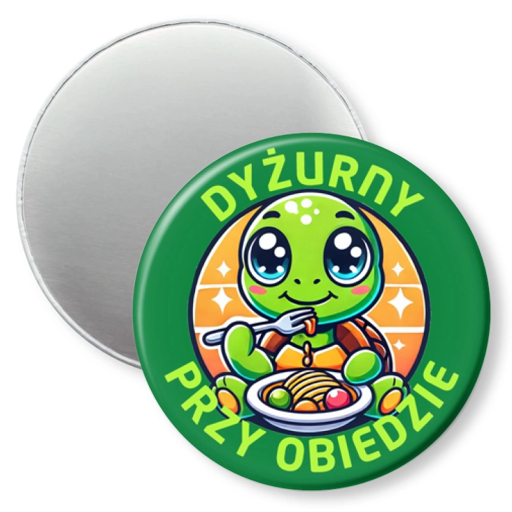przypinka magnes Dyżurny przy obiedzie