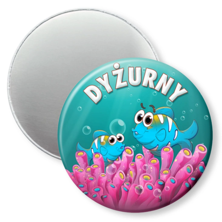 przypinka magnes Dyżurny rybki