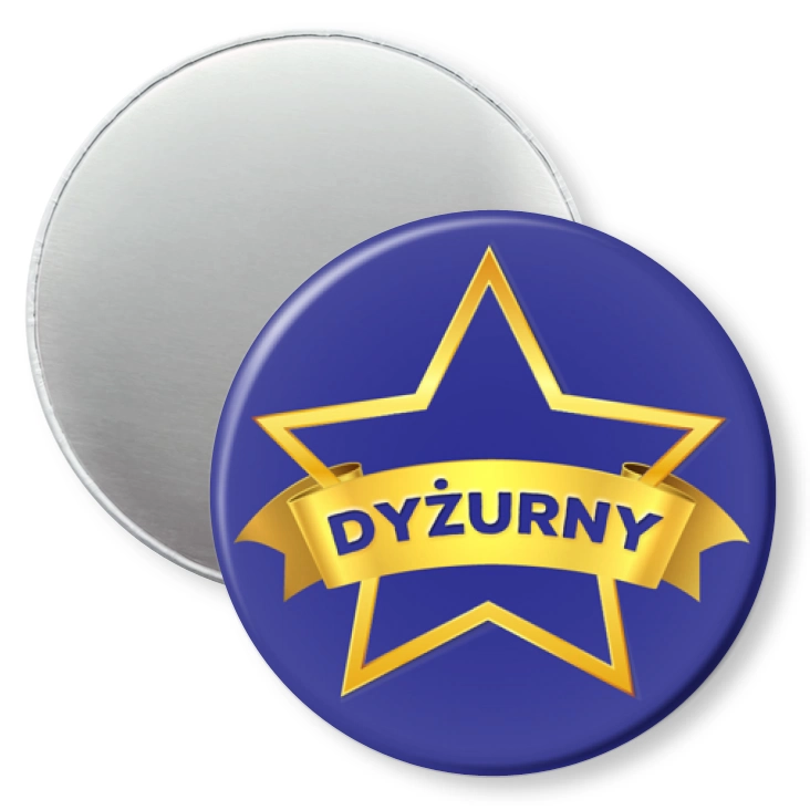 przypinka magnes Dyżurny złota gwiazda