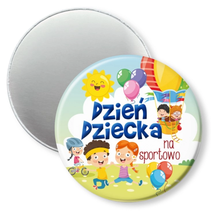 przypinka magnes Dzień Dziecka na sportowo