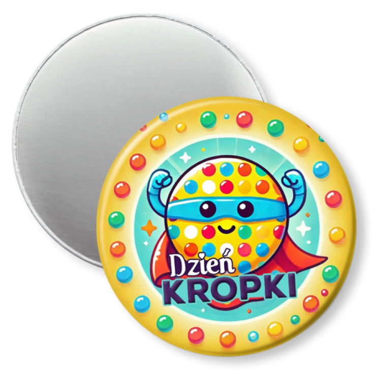 przypinka magnes Dzień Kropki Kropka superbohaterka