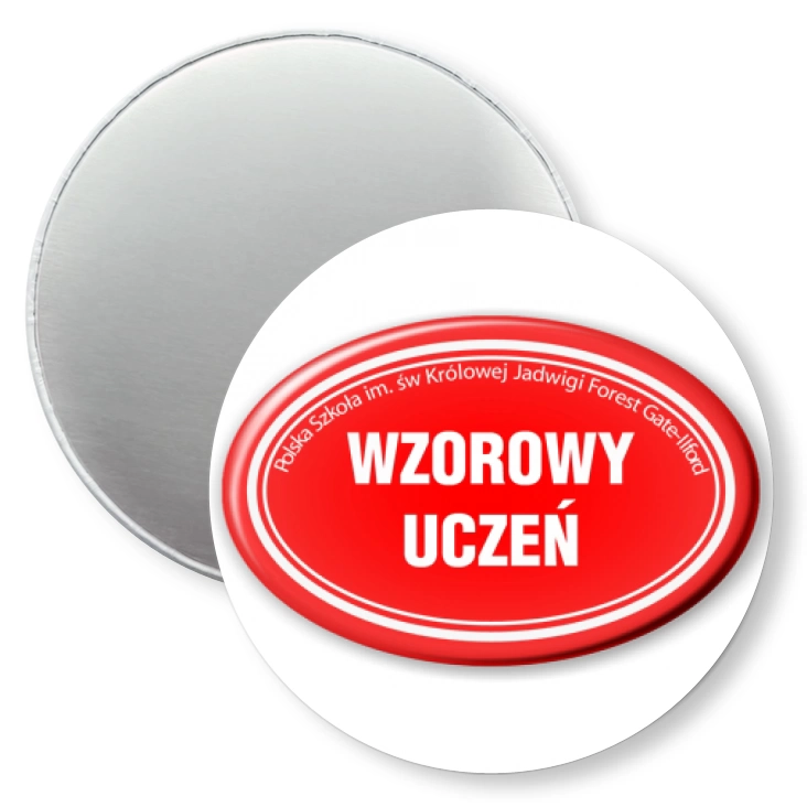 przypinka magnes Wzorowy Uczeń Polska Szkoła Ilford