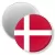 Przypinka magnes Flaga Dania