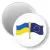 Przypinka magnes Flagi Ukraina Unia Europejska