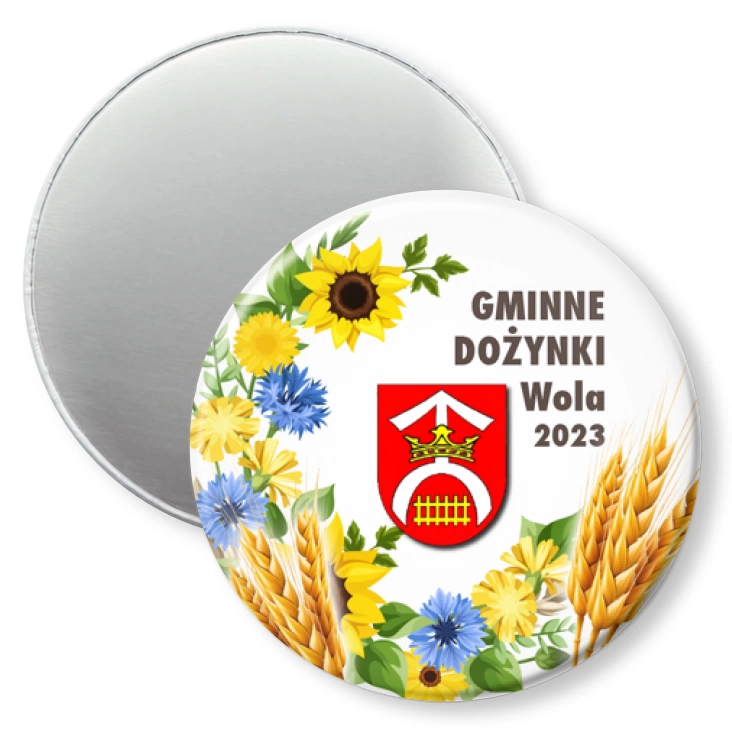 przypinka magnes Gminne Dożynki Wola 2023 r.