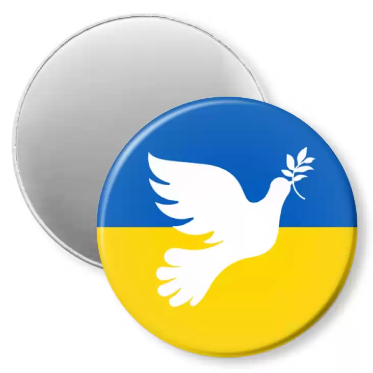 przypinka magnes Gołąb pokoju Ukraina