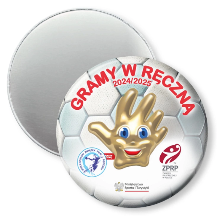 przypinka magnes Gramy w ręczną 2024 2025