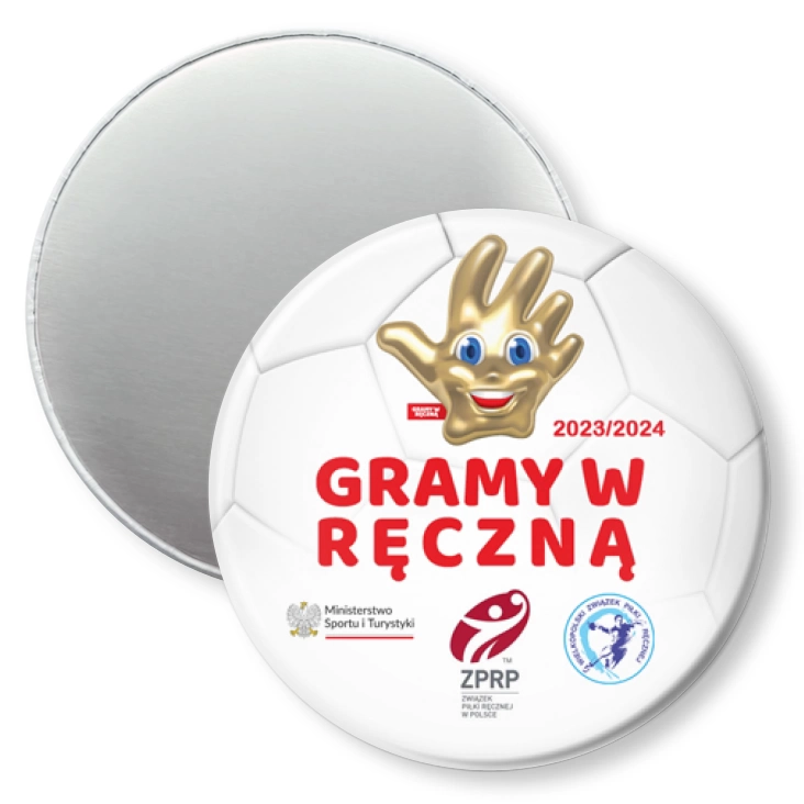 przypinka magnes Gramy w ręczną