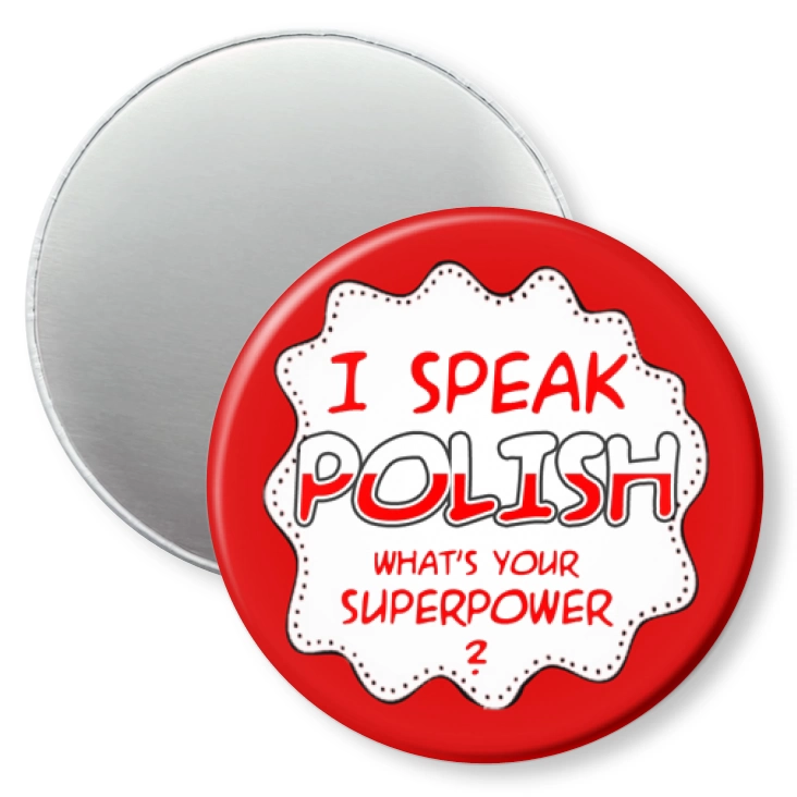 przypinka magnes I can speak polish