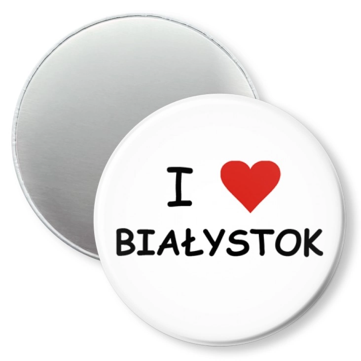 przypinka magnes I love Białystok