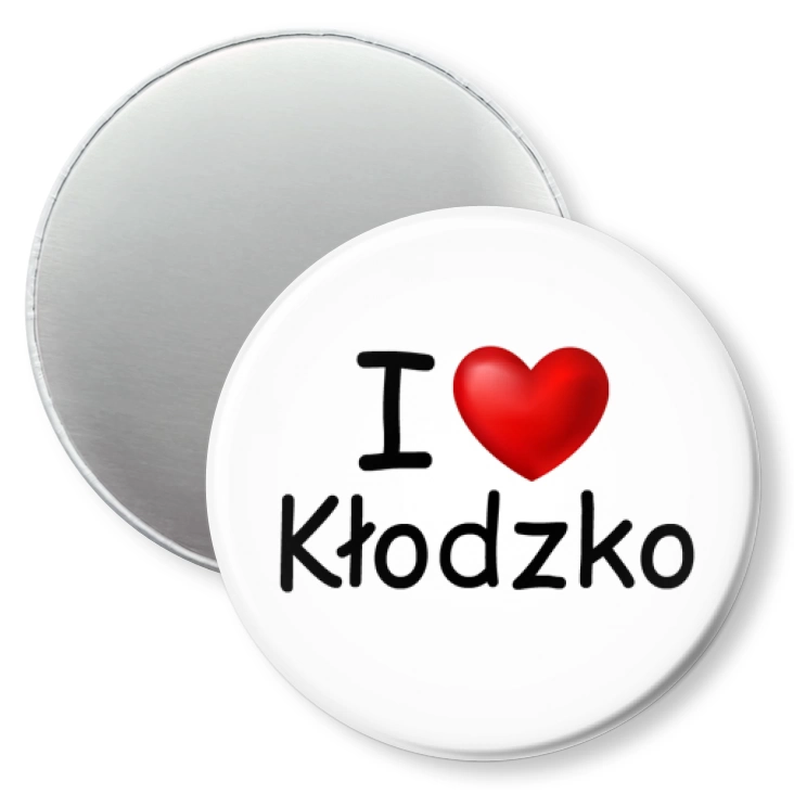 przypinka magnes I love Kłodzko