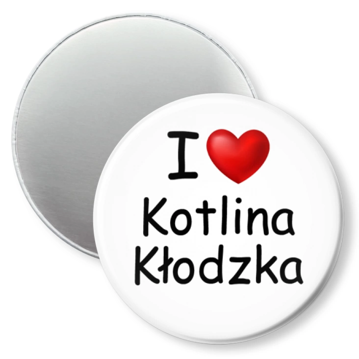 przypinka magnes I love Kotlina Kłodzka