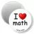 Przypinka magnes I love math