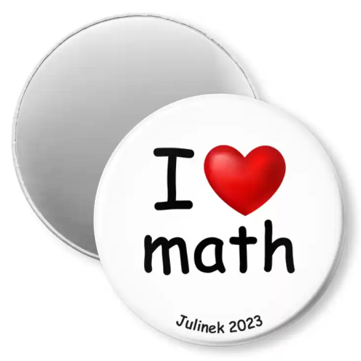przypinka magnes I love math