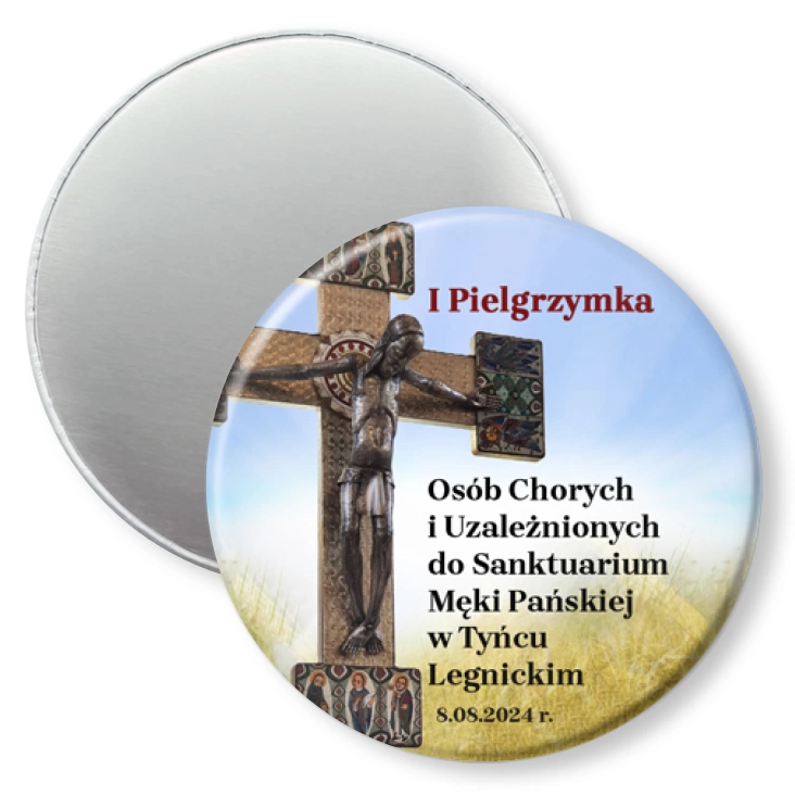 przypinka magnes I Pielgrzymka Osób Chorych i Uzależnionych 2024