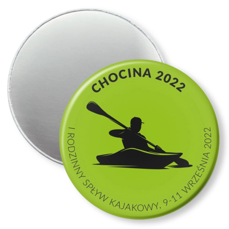 przypinka magnes I Rodzinny Spływ Kajakowy Chocina 2022