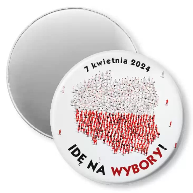 przypinka magnes Idę na wybory Polska wyborcy
