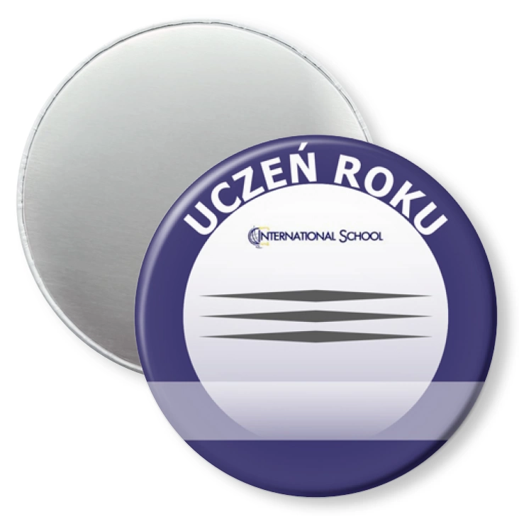 przypinka magnes International School - Uczeń roku