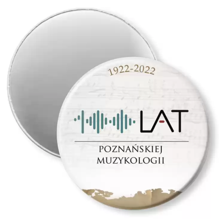 przypinka magnes Jubileusz 100 lat Poznańskiej Muzykologii