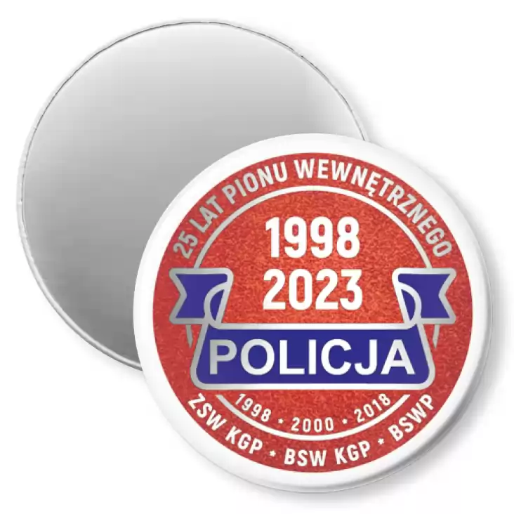 przypinka magnes Jubileusz 25 lat Pionu Wewnętrznego Policja