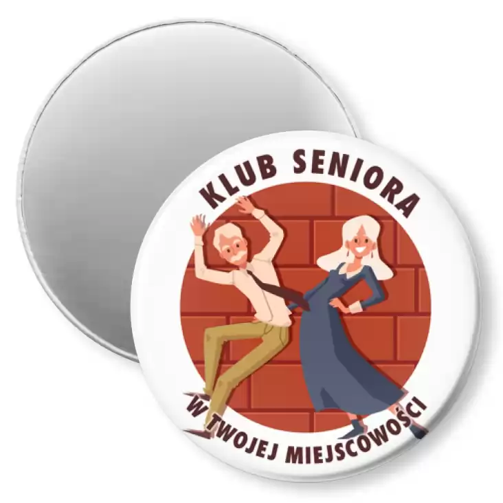 przypinka magnes Klub Seniora para seniorów