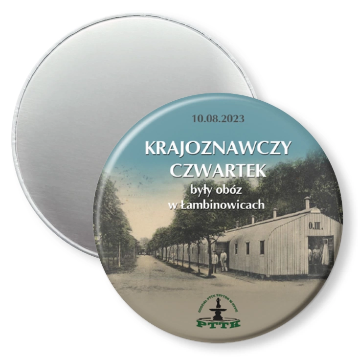 przypinka magnes Krajoznawczy czwartek były obóz w Łambinowicach