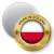 Przypinka magnes Made in Poland Światowy Dzień Jakości