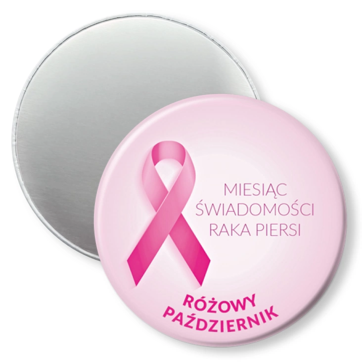 przypinka magnes Miesiąc Świadomości Raka Piersi