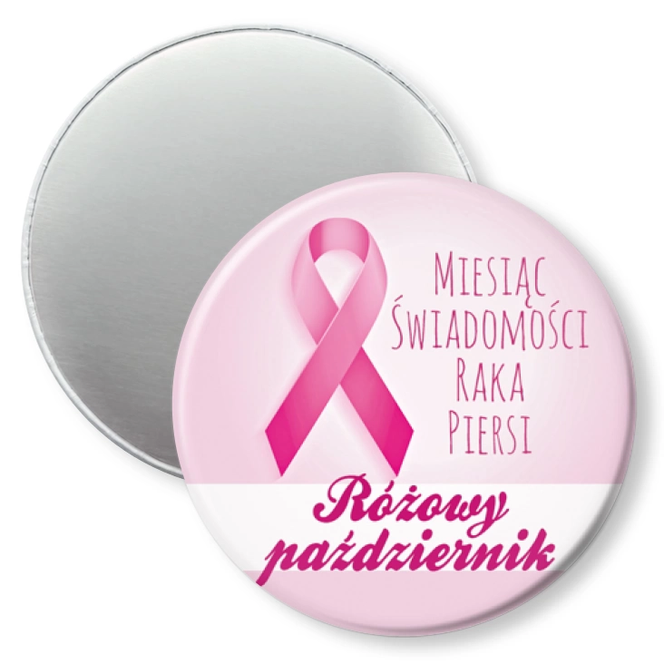 przypinka magnes Miesiąc Świadomości Raka Piersi u Kobiet