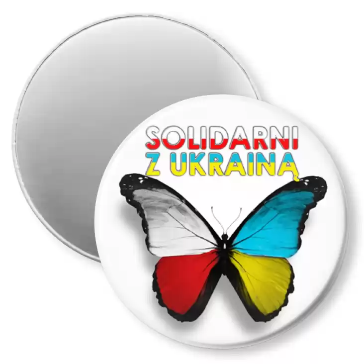 przypinka magnes Solidarni z Ukrainą
