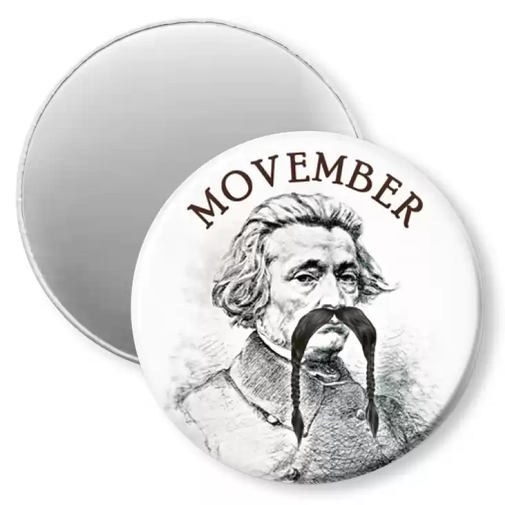 przypinka magnes Movember Adam Mickiewicz