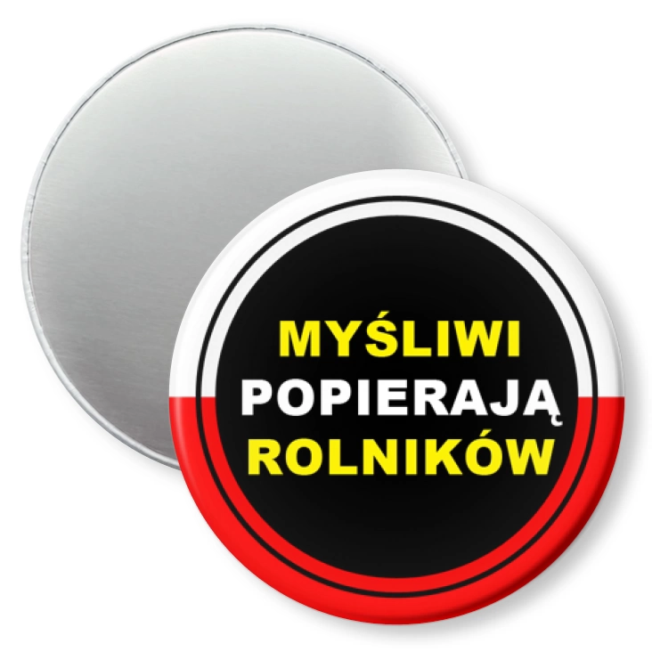 przypinka magnes Myśliwi popierają rolników