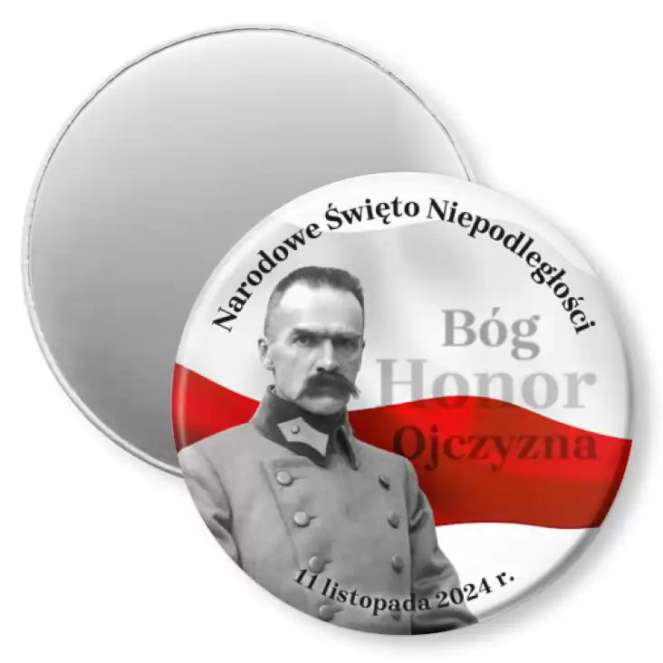 przypinka magnes Narodowe Święto Niepodległości z Piłsudskim