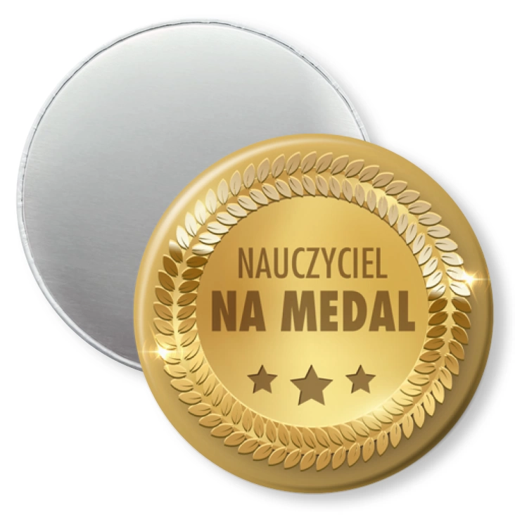 przypinka magnes Nauczyciel na medal