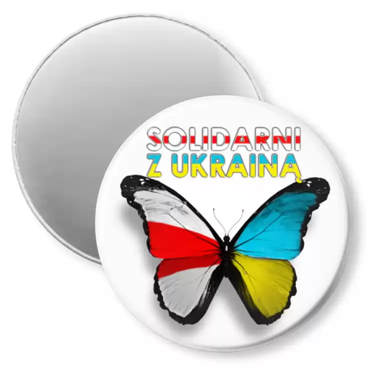 przypinka magnes Niezależna Białoruś solidarna z Ukrainą